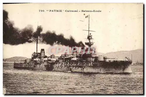 Cartes postales Bateau de Guerre Patrie Cuirasse Bateau Ecole