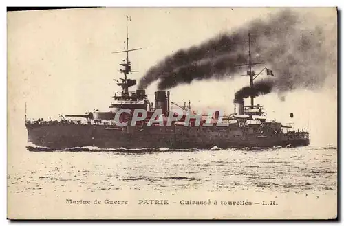 Cartes postales Bateau de Guerre Patrie Cuirasse a tourelles