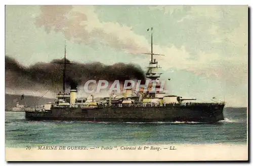 Cartes postales Bateau de Guerre Patrie Cuirasse de 1er rang