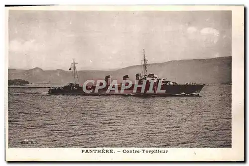 Ansichtskarte AK Bateau de Guerre Panthere Contre Torpilleur