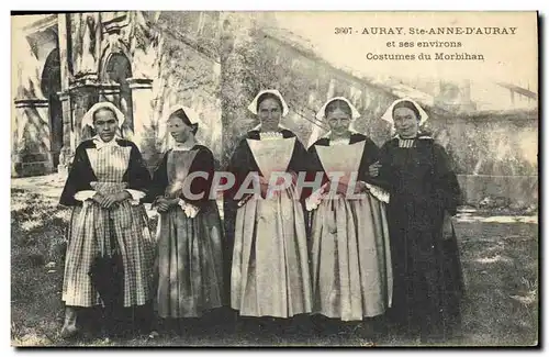 Ansichtskarte AK Folklore Aubay Ste Anne d&#39Auray et ses environs Costumes en Morbihan