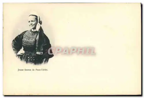 Ansichtskarte AK Folklore Jeune fille de Pont L&#39Abbe