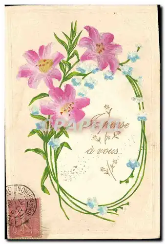 Cartes postales Fantaisie Fleurs