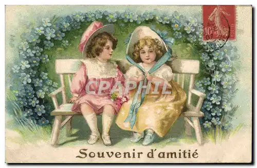 Cartes postales Fantaisie Fleurs Enfants