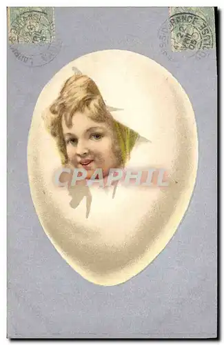 Cartes postales Fantaisie Enfant oeuf