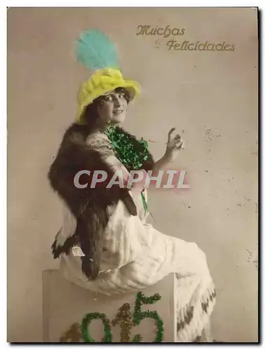 Cartes postales Fantaisie Femme Fourrure Annee 1915