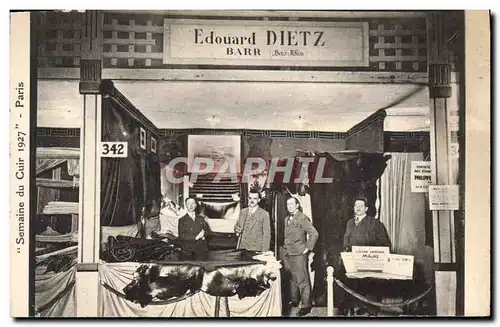 Cartes postales Semaine du Cuir 1927 Paris Edouard Dietz Bas-Rhin Tannerie