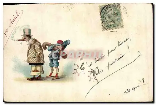 Cartes postales Fantaisie Illustrateur Enfants Cigare