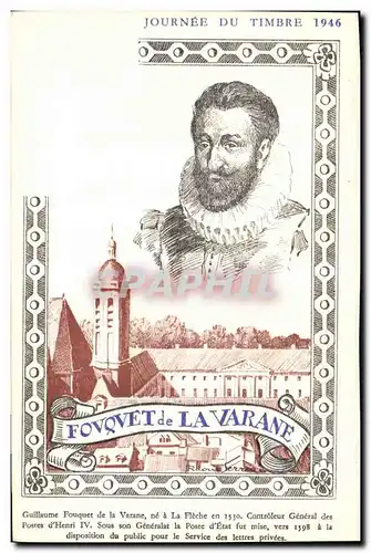 Cartes postales Fouquet de la Varane Journee du timbre 1946
