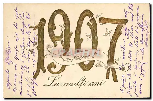 Cartes postales Fantaisie Fleurs Annee 1907