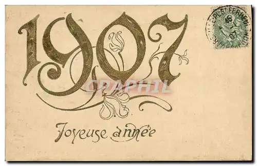 Cartes postales Fantaisie Fleurs Annee 1907