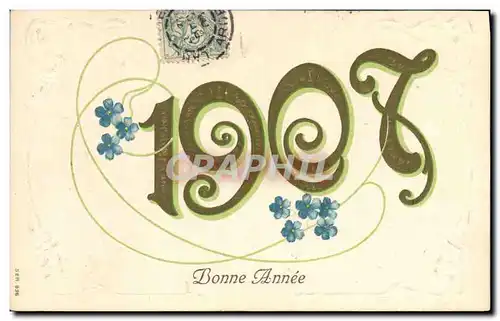 Cartes postales Fantaisie Fleurs Annee 1907