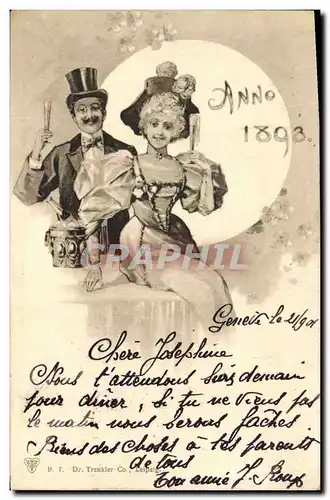 Cartes postales Fantaisie Femme Annee 1893 RARE