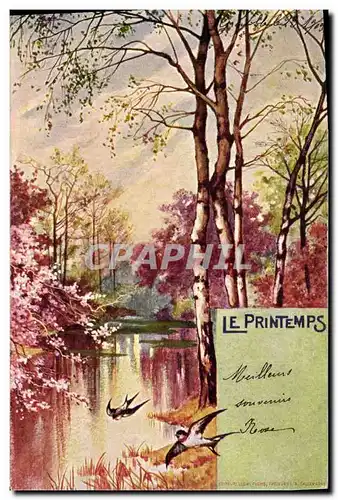 Cartes postales Fantaisie Fleurs Mois Printemps