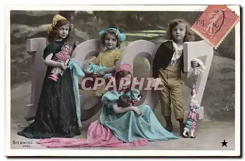 Cartes postales Fantaisie Annee 1907 Enfants