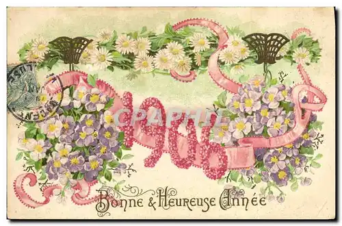 Cartes postales Fantaisie Fleurs Annee 1906