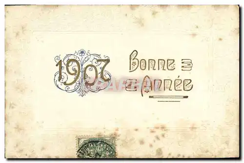 Cartes postales Fantaisie Fleurs Annee 1907