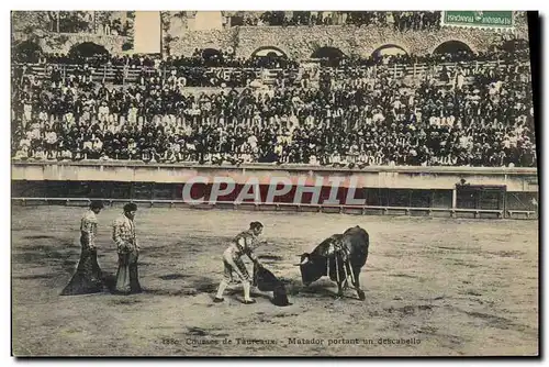 Cartes postales Corrida Course de taureaux Matador portant un descabello