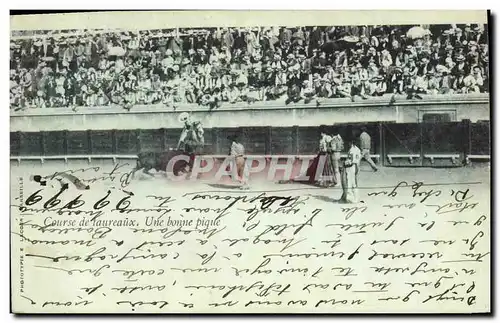 Cartes postales Corrida Course de taureaux Une bonne pique
