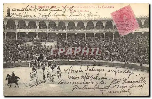 Cartes postales Corrida Course de taureaux Barcelona Arenas Corrida de toros La cuadrilla