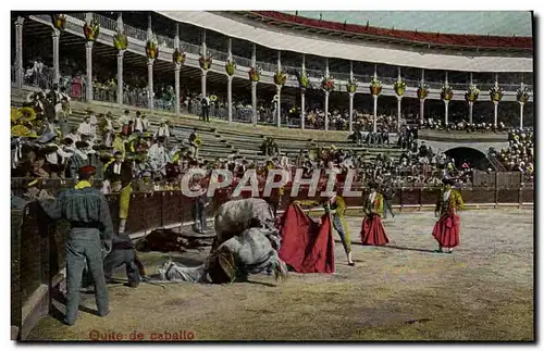 Cartes postales Corrida Course de taureaux Quite de caballo