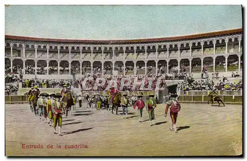 Cartes postales Corrida Course de taureaux Entrada de la cuadrilla