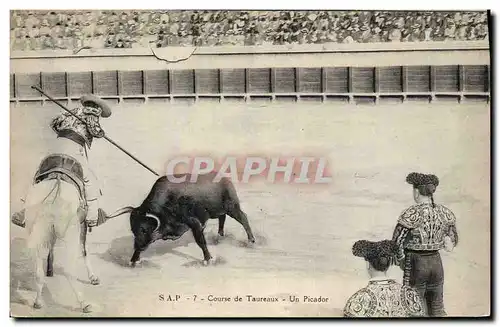 Ansichtskarte AK Corrida Course de taureaux Un picador