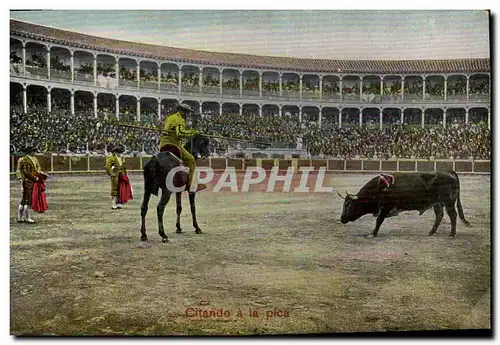 Cartes postales Corrida Course de taureaux Citando a la pica
