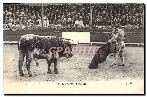 Ansichtskarte AK Corrida Course de taureaux L&#39entree a Matar