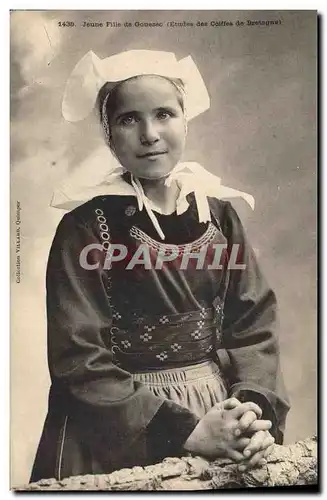 Cartes postales Folklore Jeune fille de Gouezec