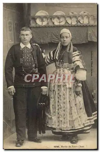 Ansichtskarte AK Folklore Maries de Pont L&#39Abbe Mariage