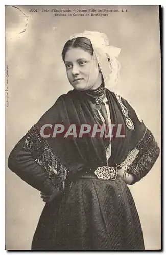 Cartes postales Folklore Jeune fille de Pleurtuit