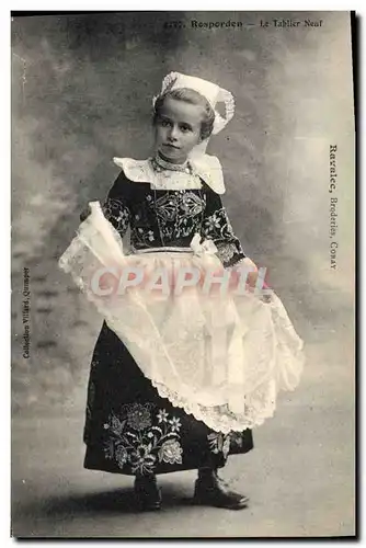 Cartes postales Folklore Rosporden Le tablier neuf Enfant