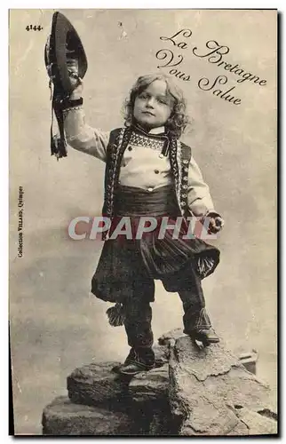 Ansichtskarte AK Folklore Enfant Bretagne