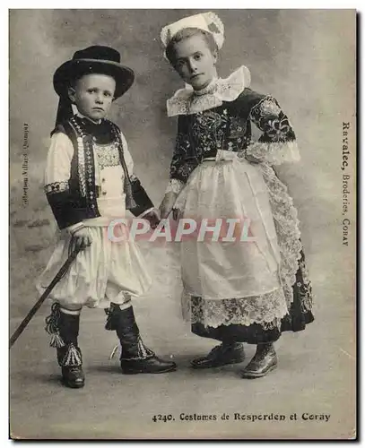 Ansichtskarte AK Folklore Costumes de Rosporden et Coray