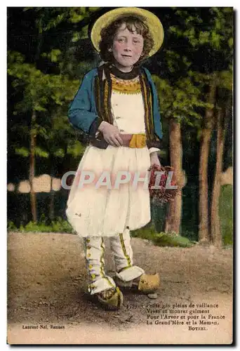 Ansichtskarte AK Folklore Enfant Bretagne