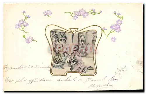 Cartes postales Fantaisie Fleurs Femme