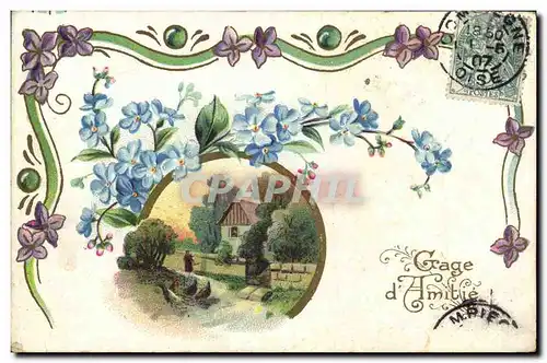 Cartes postales Fantaisie Fleurs