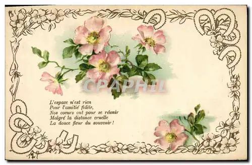 Cartes postales Fantaisie Fleurs