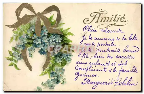 Cartes postales Fantaisie Fleurs Fer a cheval