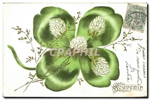 Cartes postales Fantaisie Fleurs Trefle