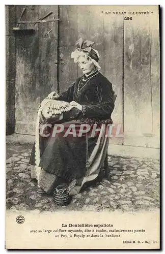 Cartes postales Folklore Dentelle La dentelliere Espaliote