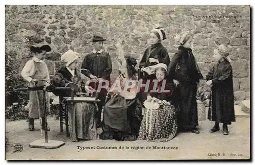 Ansichtskarte AK Folklore Dentelle Types et costumes de la region de Montfaucon