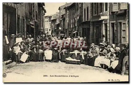 Cartes postales Folklore Dentelle Les dentellieres d&#39Allegre TOP