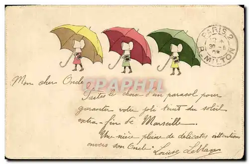 Cartes postales Fantaisie Enfants Parapluie