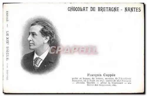 Cartes postales Francois Copee Poete et Homme de lettres Membre de l&#39Academie Francaise