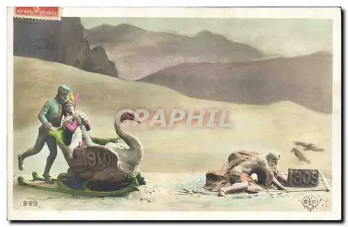 Cartes postales Fantaisie Annee 1909 1910 Cygne