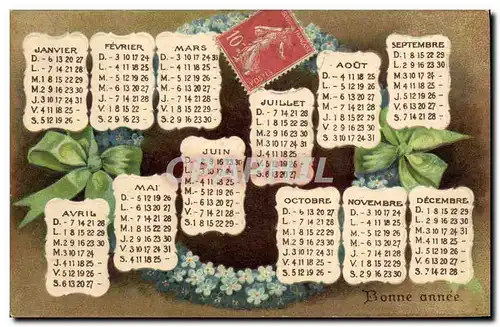 Cartes postales Fantaisie Calendrier