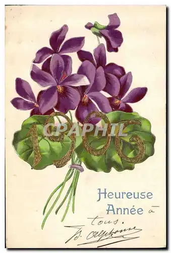 Cartes postales Fantaisie Annee 1906 Fleurs