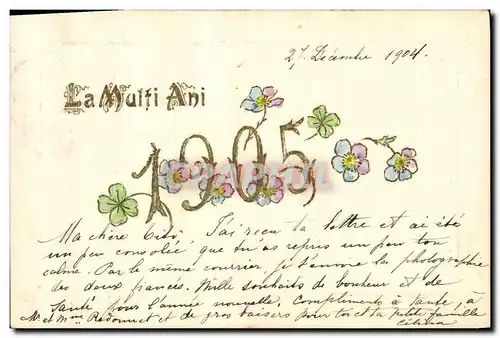 Cartes postales Fantaisie Annee 1905 Fleurs